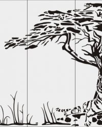 Пескоструйный рисунок Дерево 38